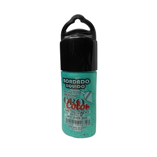 [LM707] BORDADO LIQUIDO METALIZADO VERDE JADE 32,5ML