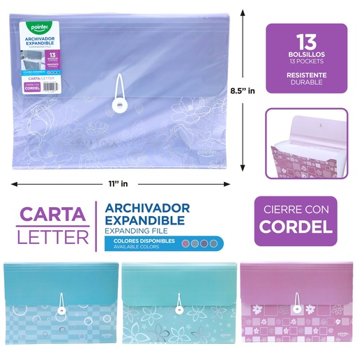 [FL4-25148] ARCHIVADOR EXPANDIBLE 13 BOLSILLOS