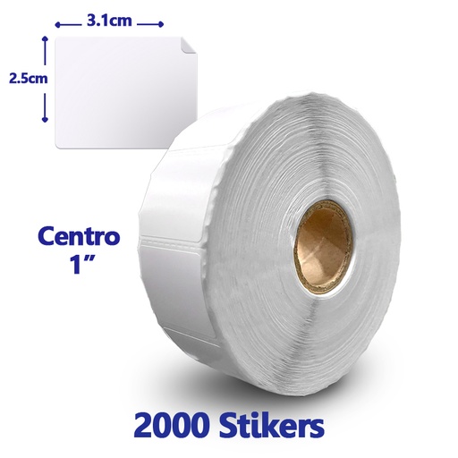 [IPT-000005] ROLLO DE ETIQUETAS AUTOADHESIVAS PARA IMPRESORA 31MMx25MM
