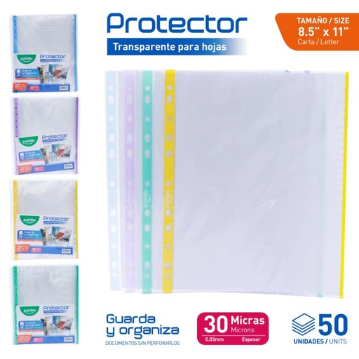 [FP-2490-3] PROTECTOR DE HOJAS 3CC 50 PIEZAS