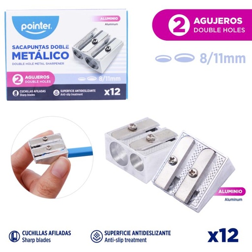 [SH-24117] SACAPUNTAS METALICO DOBLE