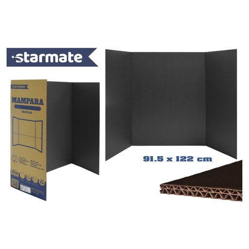 [STR-4086] TABLERO TRIPTICO "91.5X122''(L )INCH"- NEGRO