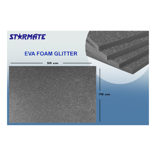 [STR-GL-CART021] FOAMI C/ESCARCHA 50X70CM GRIS