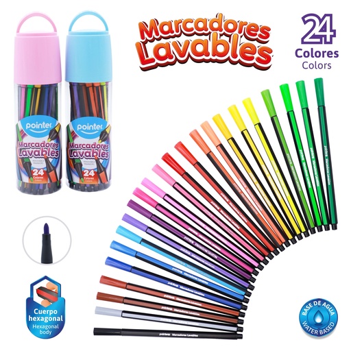 [WC-2495-24] MARCADORES x24 COLORES