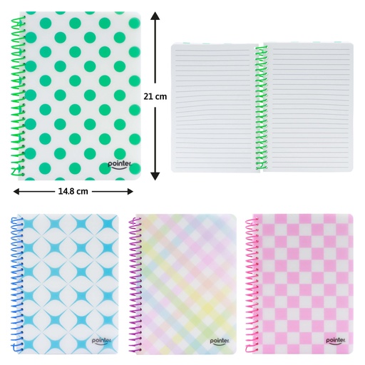 [NB-24139] LIBRETA DE APUNTES ESPIRAL 14.8x21cm 80 HOJAS
