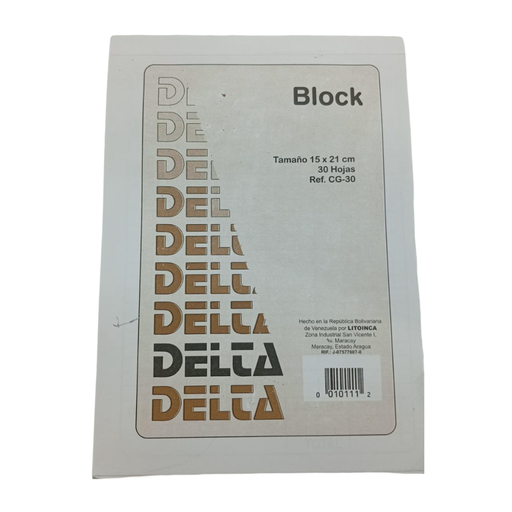 [CG-30] BLOCK TALONARIO 15X21CM 30 HOJAS