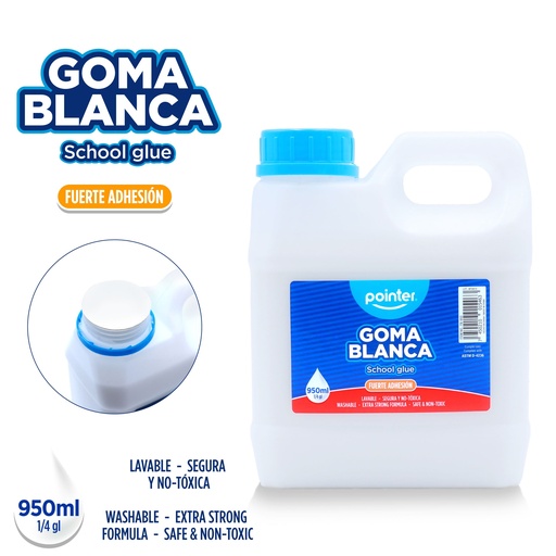 [FB-950] GOMA BLANCA ESCOLAR - 950ML