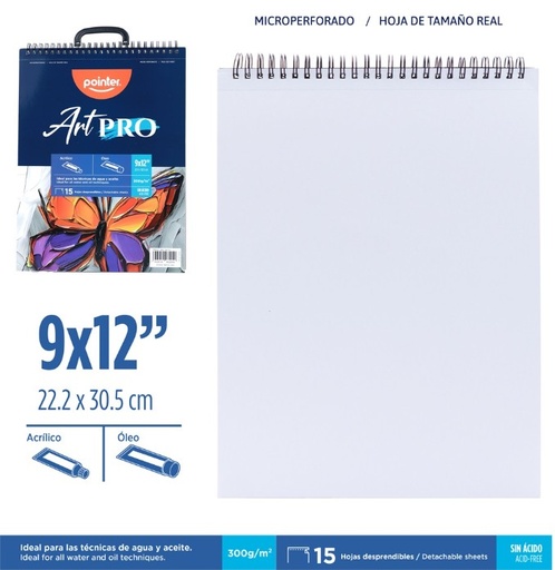 [DBOL-300-912] BLOCK ART PRO 9x12" - ACRILICO Y OLEO