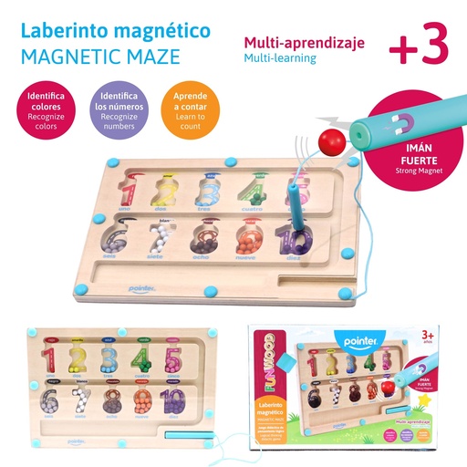 [PZZ-2525] LABERINTO MAGNETICO DE NUMEROS Y COLORES