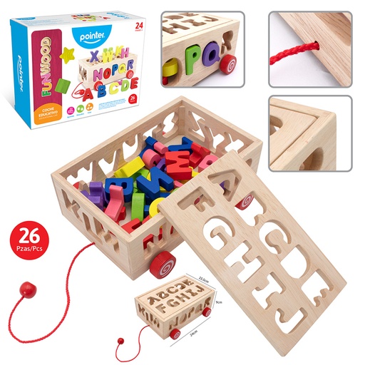 [PZZ-2201] CARRITO DE MADERA CON LETRAS