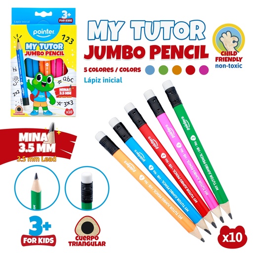 [HB-JB-1450-C] LAPIZ JUMBO INICIAL x 10 PZAS.