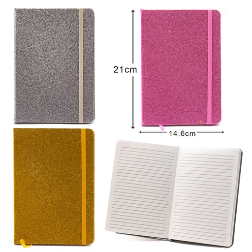 [NB-1710-A5] LIBRETA DE APUNTES ESCARCHADA A5 x100 HOJAS AMARILLAS