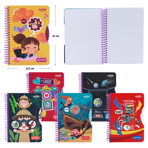 [NB-24136] LIBRETA DE APUNTES ESPIRAL A5 80 HOJAS