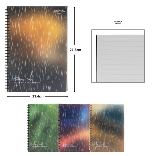 [SNB-23109] LIBRETA ESPIRAL FLEXIBLE (PORTADA ACRILICA) x80 HOJAS BLANCAS