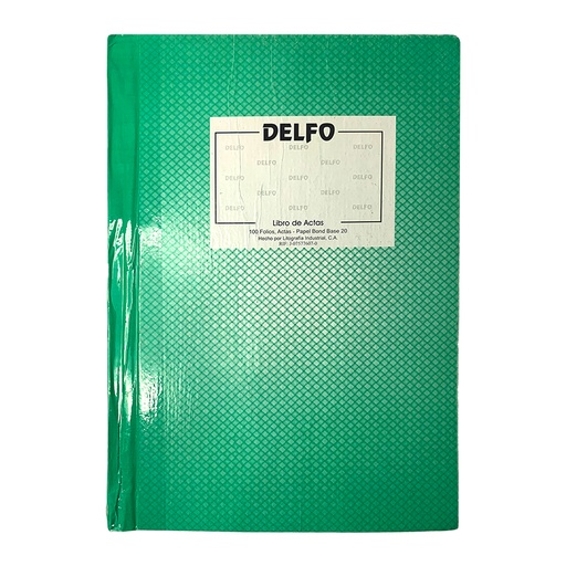 [10451-01] LIBRO DE ACTAS DELFO 100 FOLIOS