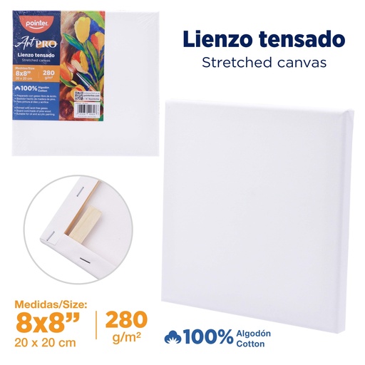 [CA-2020] LIENZO BLANCO - 20x20CM