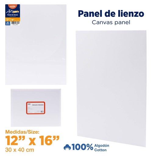 [LN-3040-W] LIENZO BLANCO - 30x40CM