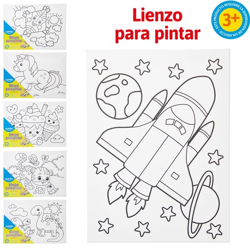 [CA-0748] LIENZO BLANCO CON DISEÑO - 23x30CM