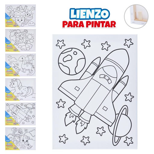 [CA-0748] LIENZO BLANCO CON DISEÑO - 23x30CM