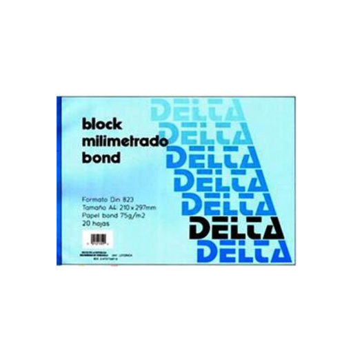 [12055] BLOCK MILIMETRADO DIN 4 AZUL 21MMX297MM