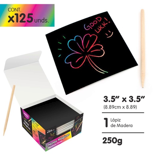 [ANC-2212] NOTAS MAGICAS 3.5x3.5" x125PZAS
