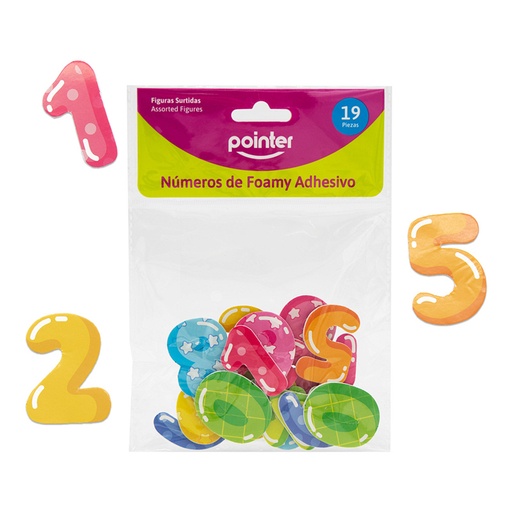 [ANC-1655] NUMEROS DE FOAMY ADHESIVOS x20PZAS
