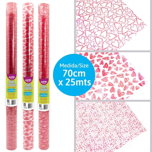 [CLP-7025-H] PAPEL CELOFAN DISEÑO 70X25M