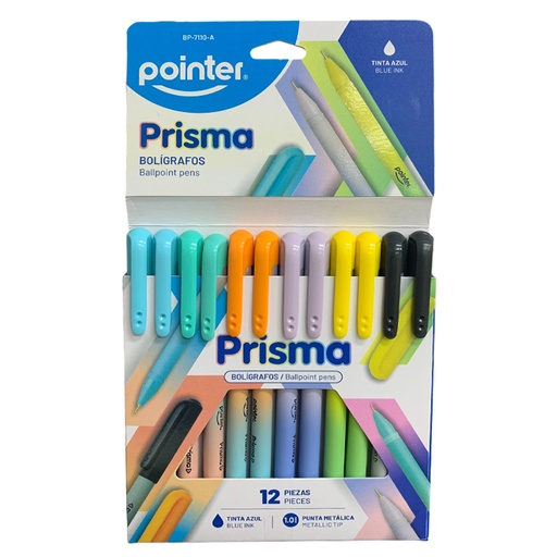 [BP-7110-A] BOLIGRAFO PRISMA 1.0MM - TINTA AZUL