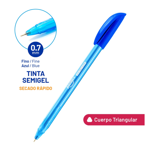 [BP-2007-A] BOLIGRAFO TINTA AZUL - ULTRA PRECISION 0.7 MM UNIDAD
