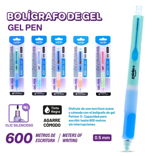 [GIP-2515-BC] BOLIGRAFO DE GEL RETRACTIL 0.5 MM