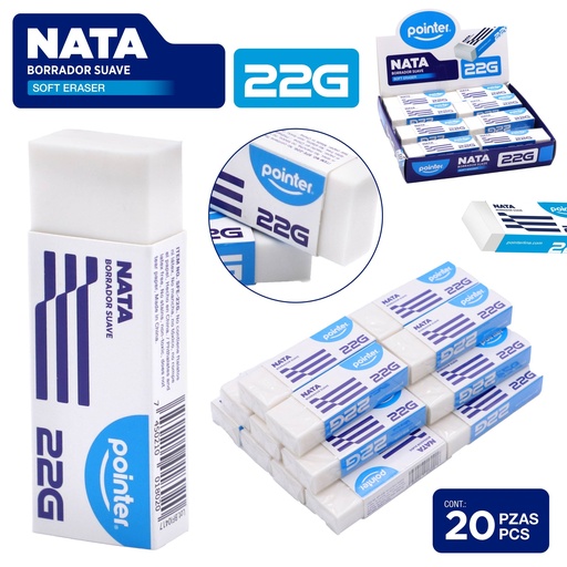 [SFE-22G] BORRADOR BLANCO 20 PIEZAS