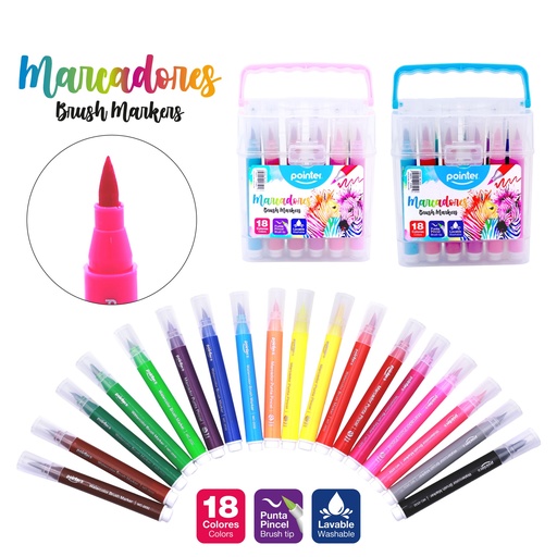 [WC-2532] MARCADORES DE COLORES (SET x 18 COLORES)