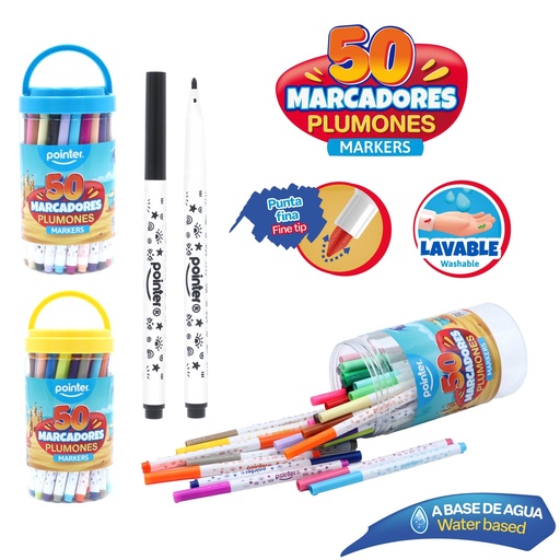 [WC-25171] MARCADORES DE COLORES 50 PIEZAS