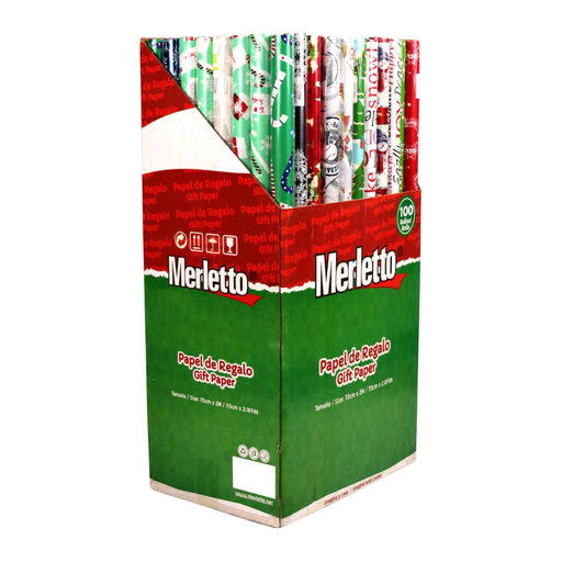 [784-7823421] PAPEL DE REGALO NAVIDEÑO - ROLLO 70x200CM