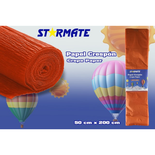 [STR-CP-8015] PAPEL CRESPON 50X200CM NARANJA OSCURO
