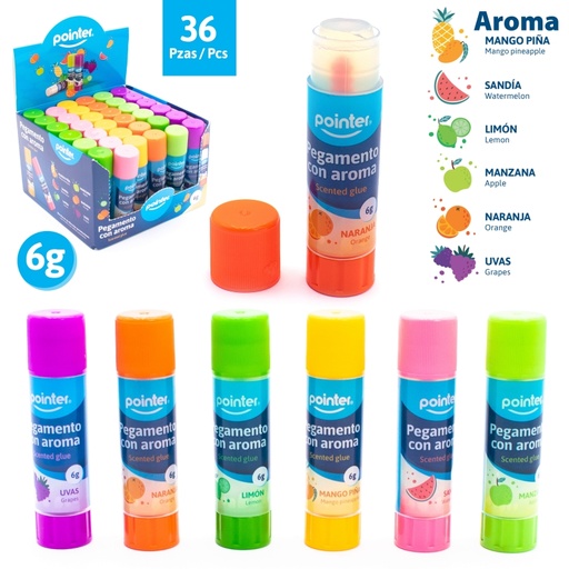 [EA-2257] PEGA EN BARRA CON AROMA 6g x36pzs