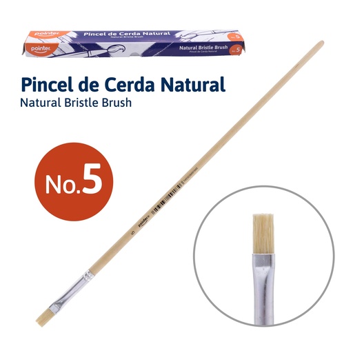 [A579P-5] PINCEL DE CERDA NATURAL N5