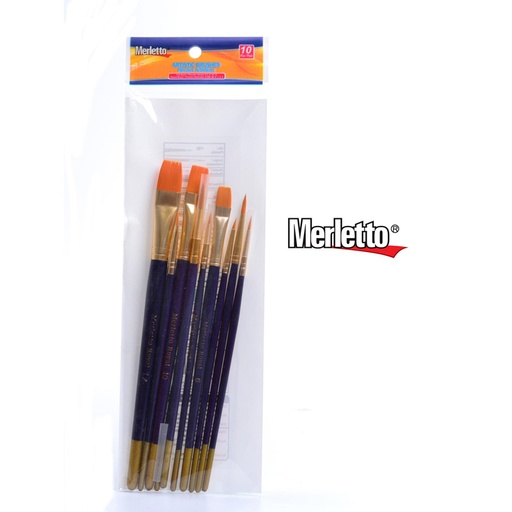 [780-1594088/10] PINCELES ARTISTICOS x10PZAS