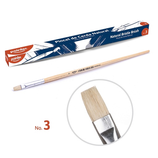 [A579P-3] PINCELES DE CERDA NATURAL N3