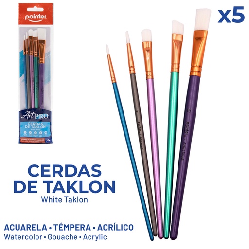[AB-23213] SET DE PINCELES ART PRO x5PZAS