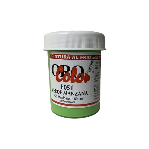 [F051-60] PINTURA AL FRIO VERDE MANZANA 60ML