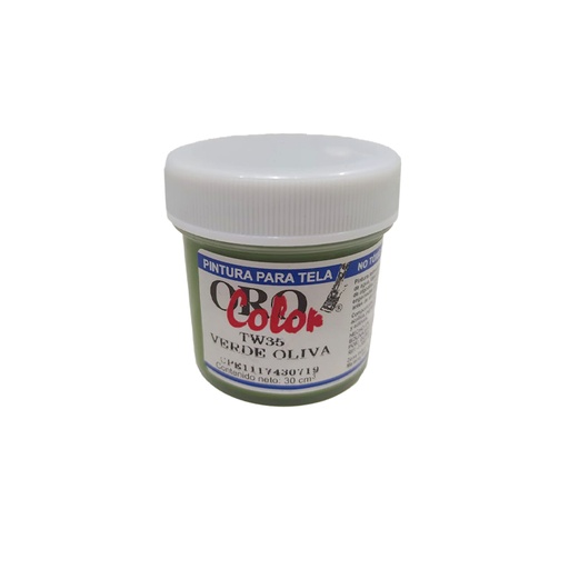 [TW35] PINTURA DE TELA VERDE OLIVA 30CM