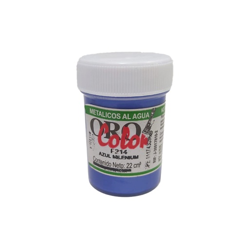 [F214-22] PINTURA METALICOS AL AGUA AZUL MILENIUM 22ML