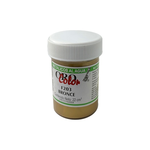 [F203-22] PINTURA METALICOS AL AGUA BRONCE 22ML