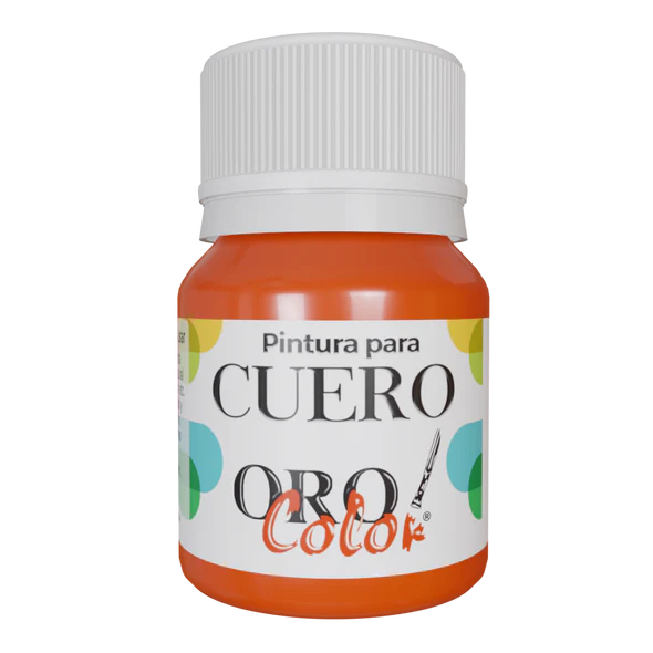 [CU-653] PINTURA PARA CUERO NARANJA NEON 30ML