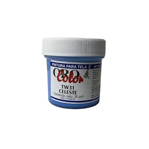 [TW31] PINTURA TEXTIL CELESTE 30ML