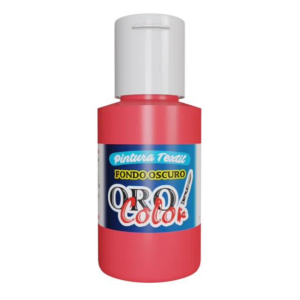 [FO-521] PINTURA TEXTIL FONDO OSCURO ROJO NEON 30ML