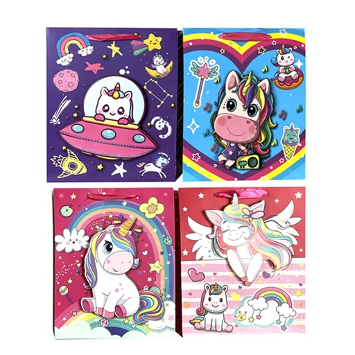 [786-6450856] BOLSA DE REGALO 3D (UNICORNIO) L
