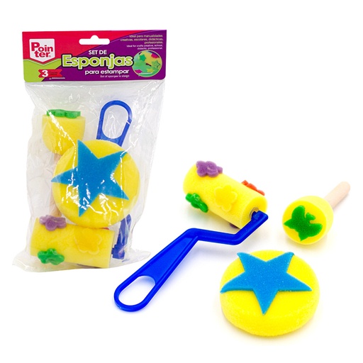 [AB-18615] SET DE ESPONJAS PARA ESTAMPAR x3PZAS