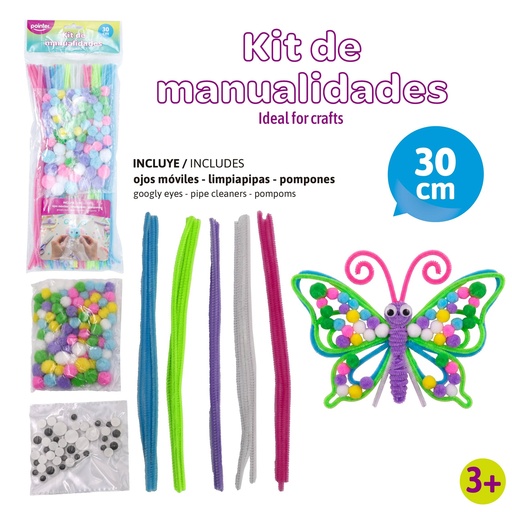 [ANC-2301] KIT DE MANUALIDADES (LIMPIA PIPAS, OJITOS MOVILES, POMPONES)
